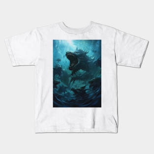 Dark Fantasy Sea Monster Kids T-Shirt